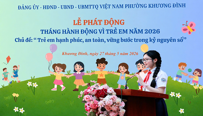 Phường Khương Đình phát động Tháng hành động vì trẻ em năm 2026
- Ảnh 6.