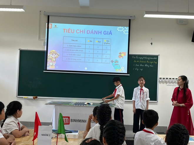 THÍ ĐIỂM GIÁO DỤC AI Ở CẤP TIỂU HỌC: HỌC SINH XÃ BÌNH MINH HÀO HỨNG TIẾP CẬN CÔNG NGHỆ MỚI- Ảnh 1.