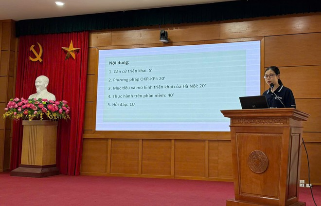Khương Đình: Tập huấn sử dụng Hệ thống quản trị thực thi nhiệm vụ và đánh giá cán bộ gắn với đo lường hiệu suất công việc (OKR/KPI)- Ảnh 4.