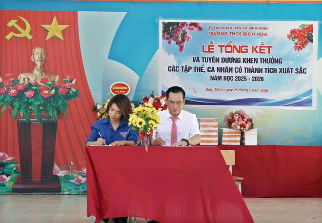 TRƯỜNG THCS BÍCH HÒA TỔ CHỨC LỄ TỔNG KẾT NĂM HỌC 2025 – 2026 ĐONG ĐẦY CẢM XÚC VÀ TỰ HÀO- Ảnh 13.