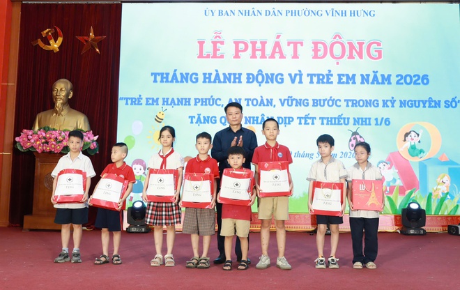 PHƯỜNG VĨNH HƯNG TỔ CHỨC LỄ PHÁT ĐỘNG
THÁNG HÀNH ĐỘNG VÌ TRẺ EM VÀ KHAI MẠC HÈ NĂM 2026- Ảnh 12.