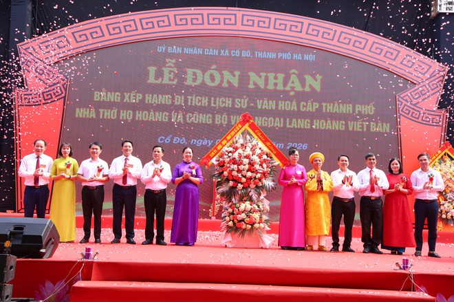 UBND XÃ CỔ ĐÔ TỔ CHỨC LỄ ĐÓN NHẬN BẰNG XẾP HẠNG DI TÍCH LỊCH SỬ - VĂN HÓA CẤP THÀNH PHỐ- Ảnh 2. UBND XÃ CỔ ĐÔ TỔ CHỨC LỄ ĐÓN NHẬN BẰNG XẾP HẠNG DI TÍCH LỊCH SỬ - VĂN HÓA CẤP THÀNH PHỐ- Ảnh 2.