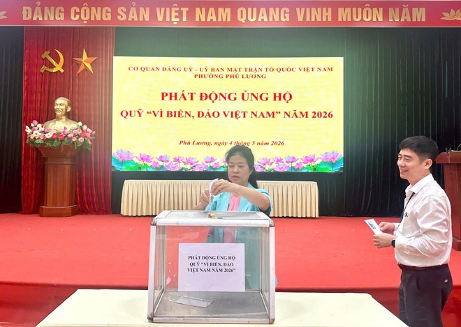 Phường Phú Lương tổ chức Lễ chào cờ tháng 5/2026, ủng hộ Qũy Vì biển đảo Việt Nam- Ảnh 5.