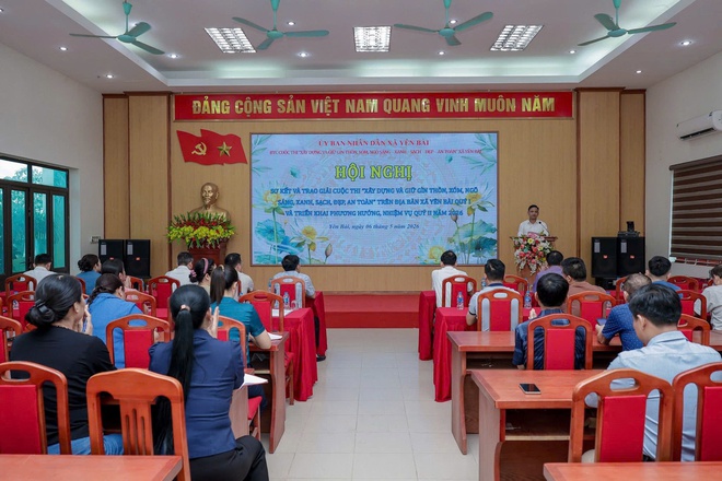 Xã Yên Bài tổ chức hội nghị Sơ kết và trao giải Cuộc thi "Xây dựng thôn, xóm, ngõ sáng - xanh - sạch - đẹp - an toàn" quý I năm 2026- Ảnh 1.