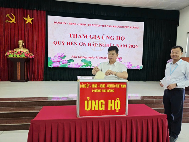 Phường Phú Lương tổ chức Lễ chào cờ tháng 6/2026, ủng hộ quỹ Đền ơn đáp nghĩa 2026- Ảnh 8.