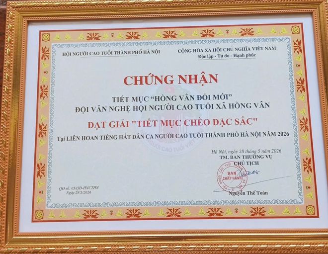 Hồng Vân tỏa sáng tại liên hoan Dân ca Thủ đô 2026 – xuất sắc giành giải ba, khẳng định vị thế điểm sáng văn hóa trên vùng đất nông thôn mới kiểu mẫu- Ảnh 5.