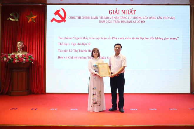 ĐẢNG ỦY XÃ CỔ ĐÔ TỔ CHỨC TỔNG KẾT VÀ TRAO GIẢI CUỘC THI CHÍNH LUẬN VỀ BẢO VỆ NỀN TẢNG TƯ TƯỞNG CỦA ĐẢNG LẦN THỨ SÁU NĂM 2026- Ảnh 2.