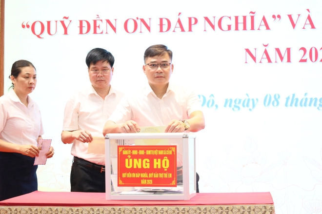 XÃ CỔ ĐÔ PHÁT ĐỘNG ỦNG HỘ QUỸ ĐỀN ƠN ĐÁP NGHĨA VÀ QUỸ BẢO TRỢ TRẺ EM NĂM 2026- Ảnh 6.