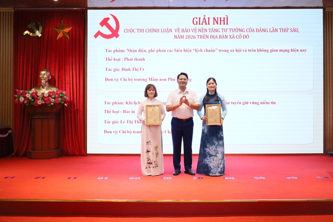 ĐẢNG ỦY XÃ CỔ ĐÔ TỔ CHỨC TỔNG KẾT VÀ TRAO GIẢI CUỘC THI CHÍNH LUẬN VỀ BẢO VỆ NỀN TẢNG TƯ TƯỞNG CỦA ĐẢNG LẦN THỨ SÁU NĂM 2026- Ảnh 3.