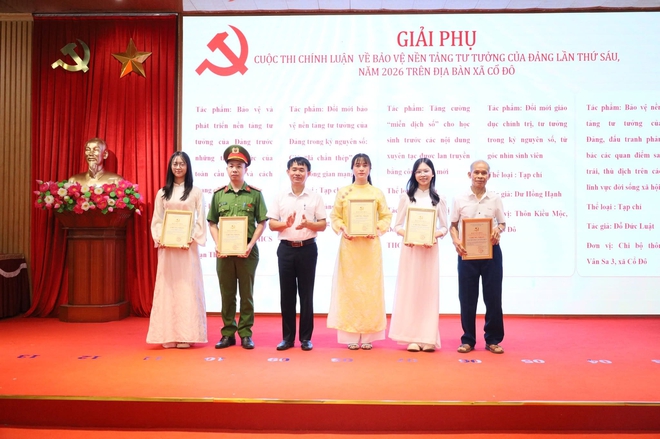 ĐẢNG ỦY XÃ CỔ ĐÔ TỔ CHỨC TỔNG KẾT VÀ TRAO GIẢI CUỘC THI CHÍNH LUẬN VỀ BẢO VỆ NỀN TẢNG TƯ TƯỞNG CỦA ĐẢNG LẦN THỨ SÁU NĂM 2026- Ảnh 6.