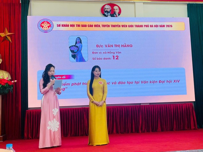 Xã Hồng Vân đạt giải nhì vòng sơ khảo hội thi báo cáo viên, tuyên truyền viên giỏi cấp thành phố cụm số 7- Ảnh 3.