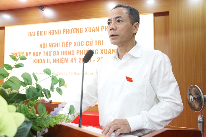 Hội nghị tiếp xúc cử tri trước kỳ họp thường lệ giữa năm 2026 HĐND phường Xuân Phương khóa II, nhiệm kỳ 2026 - 2031- Ảnh 3.