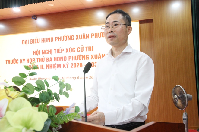 Hội nghị tiếp xúc cử tri trước kỳ họp thường lệ giữa năm 2026 HĐND phường Xuân Phương khóa II, nhiệm kỳ 2026 - 2031- Ảnh 4.
