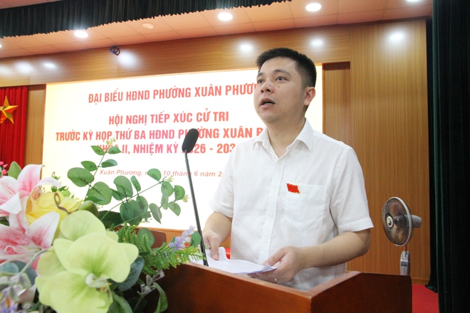 Hội nghị tiếp xúc cử tri trước kỳ họp thường lệ giữa năm 2026 HĐND phường Xuân Phương khóa II, nhiệm kỳ 2026 - 2031- Ảnh 5.