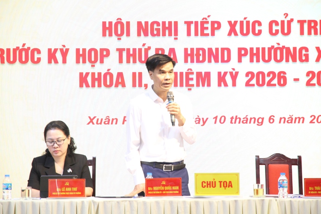 Hội nghị tiếp xúc cử tri trước kỳ họp thường lệ giữa năm 2026 HĐND phường Xuân Phương khóa II, nhiệm kỳ 2026 - 2031- Ảnh 13.