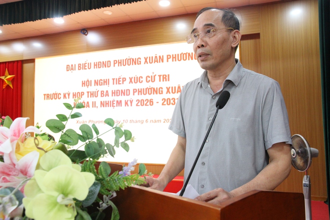 Hội nghị tiếp xúc cử tri trước kỳ họp thường lệ giữa năm 2026 HĐND phường Xuân Phương khóa II, nhiệm kỳ 2026 - 2031- Ảnh 14.