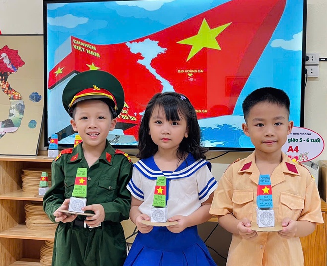 Trường mầm non Ninh Sở hưởng úng tuần lễ biển và hải đảo việt nam - Ảnh 3.
