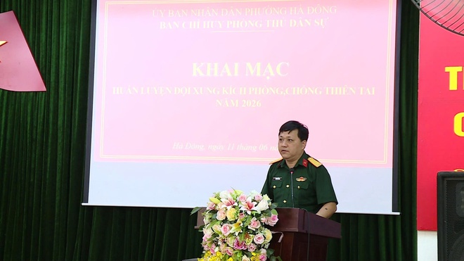 Phường Hà Đông tập huấn Đội xung kích làm nhiệm vụ phòng, chống thiên tai năm 2026- Ảnh 2.
