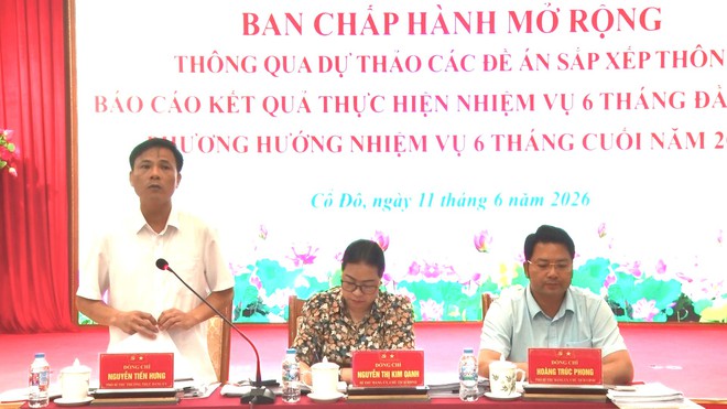 BAN THƯỜNG VỤ ĐẢNG ỦY XÃ CỔ ĐÔ TỔ CHỨC HỘI NGHỊ BAN CHẤP HÀNH ĐẢNG BỘ CHO Ý KIẾN VÀO DỰ THẢO CÁC ĐỀ ÁN SẮP XẾP THÔN VÀ TRIỂN KHAI NHIỆM VỤ PHÁT TRIỂN KINH TẾ - XÃ HỘI 6 THÁNG CUỐI NĂM 2026- Ảnh 1.
