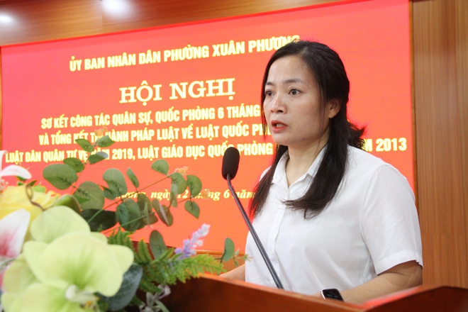Phường Xuân Phương tổ chức hội nghị sơ kết công tác quốc phòng địa phương 6 tháng đầu năm 2026- Ảnh 5.