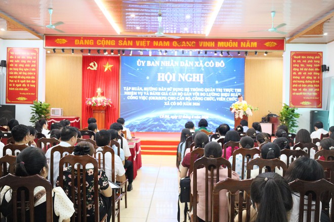 XÃ CỔ ĐÔ TỔ CHỨC TẬP HUẤN SỬ DỤNG HỆ THỐNG HANOIWORK GẮN VỚI ĐÁNH GIÁ HIỆU SUẤT CÔNG VIỆC THEO OKR/KPI- Ảnh 3.
