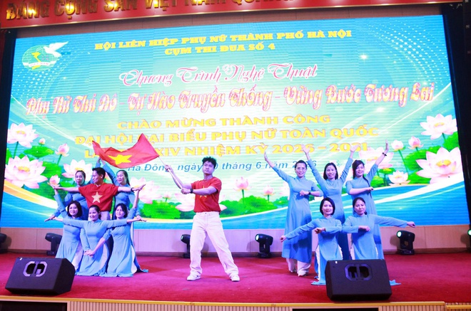 Sôi nổi chương trình nghệ thuật chào mừng thành công Đại hội đại biểu Phụ nữ toàn quốc lần thứ XIV của Hội LHPN Cụm thi đua số 4 - Ảnh 3.