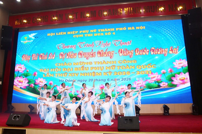Sôi nổi chương trình nghệ thuật chào mừng thành công Đại hội đại biểu Phụ nữ toàn quốc lần thứ XIV của Hội LHPN Cụm thi đua số 4 - Ảnh 6.