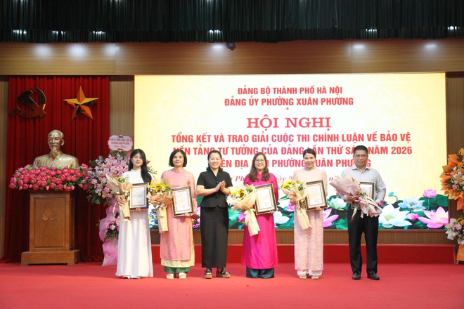 Phường Xuân Phương tổng kết và trao giải Cuộc thi chính luận về bảo vệ nền tảng tư tưởng của Đảng lần thứ Sáu năm 2026- Ảnh 9.