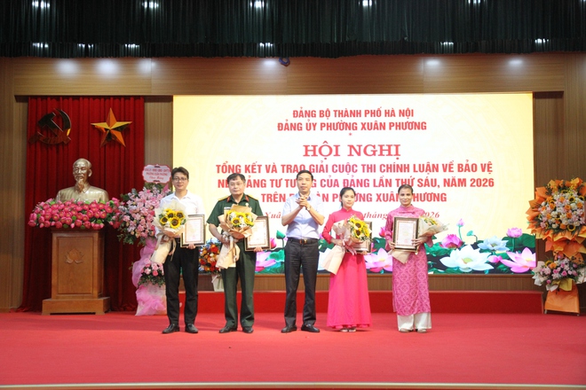 Phường Xuân Phương tổng kết và trao giải Cuộc thi chính luận về bảo vệ nền tảng tư tưởng của Đảng lần thứ Sáu năm 2026- Ảnh 8.