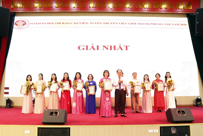 Phường Hà Đông đạt giải Nhất vòng sơ khảo hội thi báo cáo viên, tuyên truyền viên giỏi năm 2026 cụm thi đua số 4- Ảnh 4.