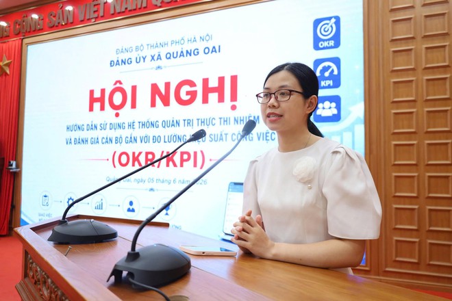 Quảng Oai tập huấn sử dụng Hệ thống quản trị thực thi nhiệm vụ và đánh giá cán bộ theo OKR/KPI- Ảnh 7.