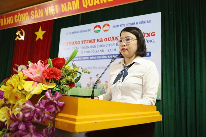 Quảng Oai phát động phong trào thi đua “Toàn dân chung tay bảo vệ môi trường, vì một Thủ đô xanh - sạch - đẹp”- Ảnh 9.