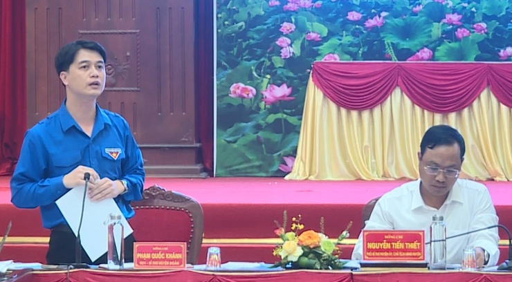 Đối thoại giữa đồng chí Chủ tịch UBND huyện với thanh niên năm 2024- Ảnh 2.