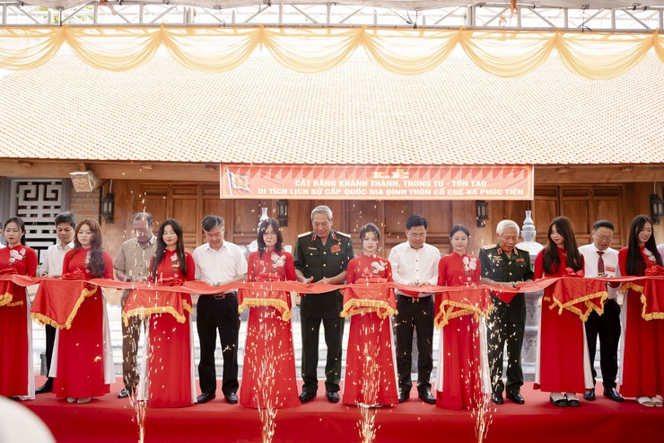 Xã Phúc Tiến tổ chức Lễ khánh thành công trình tu bổ, tôn tạo di tích lịch sử cấp quốc gia đình thôn Cổ Chế.- Ảnh 5.