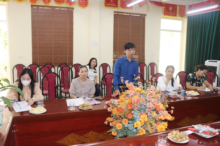 Đoàn kiểm tra liên ngành công tác ATTP huyện kiểm tra công tác ATTP trường học tại xã Khai Thái- Ảnh 4.
