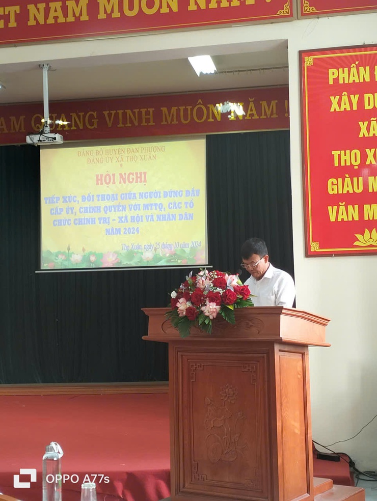 Thọ Xuân tổ chức hội nghị đối thoại giữ người đứng đầu cấp ủy với MTTQ, các tổ chức CTXH và nhân dân năm 2024- Ảnh 5.