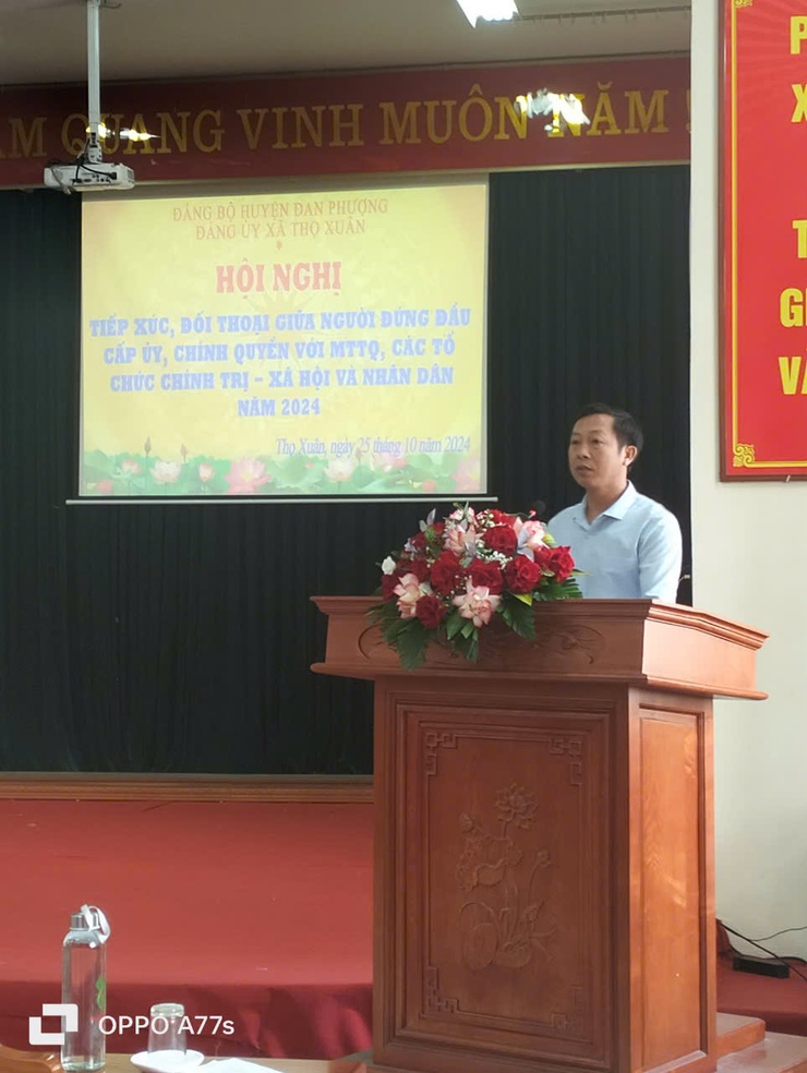 Thọ Xuân tổ chức hội nghị đối thoại giữ người đứng đầu cấp ủy với MTTQ, các tổ chức CTXH và nhân dân năm 2024- Ảnh 6.