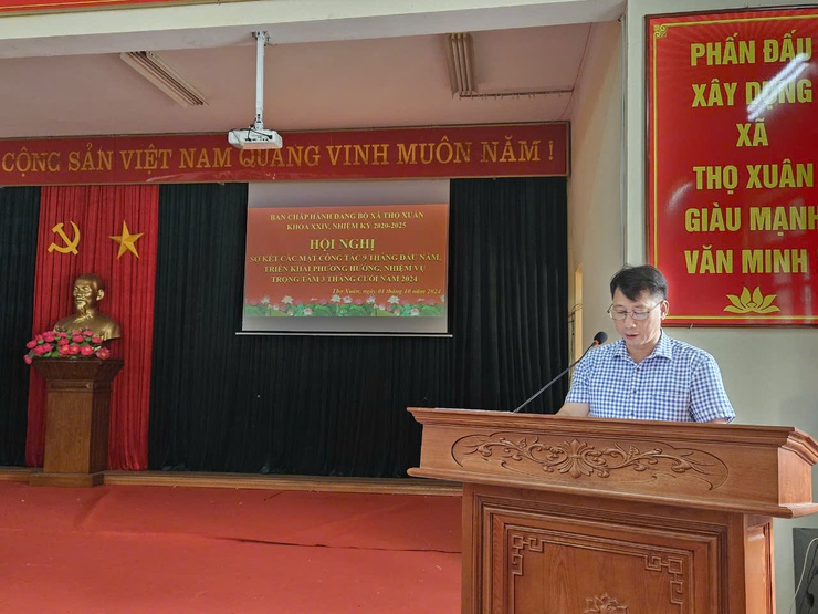 Đảng ủy xã Thọ Xuân sơ kết công tác 9 tháng đầu năm 2024- Ảnh 4.