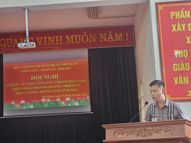 Đảng ủy xã Thọ Xuân sơ kết công tác 9 tháng đầu năm 2024- Ảnh 3.