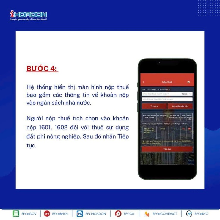 Thông báo của UBND phường Định Công về việc cài đặt, nộp thuế sử dụng đất phi nông nghiệp bằng phương thức điện tử qua Etax mobile- Ảnh 6.