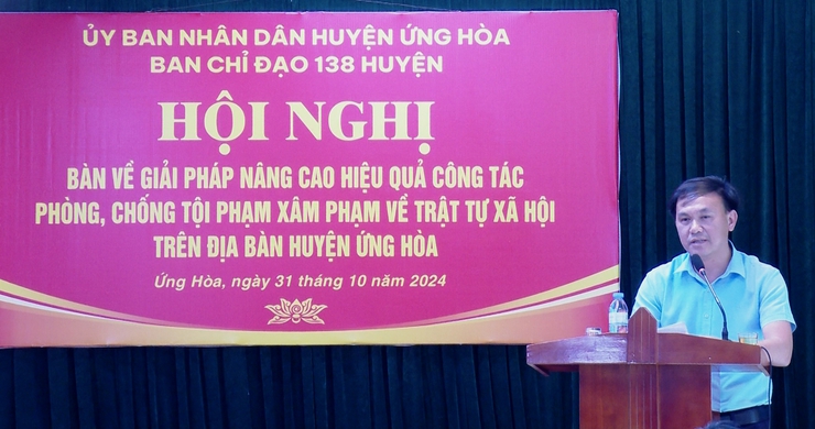 Ứng Hòa nâng cao hiệu quả công tác phòng, chống tội phạm xâm phạm trật tự xã hội trên địa bàn huyện.- Ảnh 2.