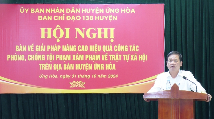 Ứng Hòa nâng cao hiệu quả công tác phòng, chống tội phạm xâm phạm trật tự xã hội trên địa bàn huyện.- Ảnh 5.