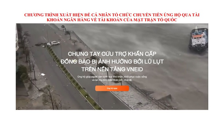 CHƯƠNG TRÌNH CHUNG TAY CỨU TRỢ KHẨN CẤP ĐỒNG BÀO BỊ ẢNH HƯỞNG BỞI LŨ LỤT TRÊN NỀN TẢNG VNEID- Ảnh 4.