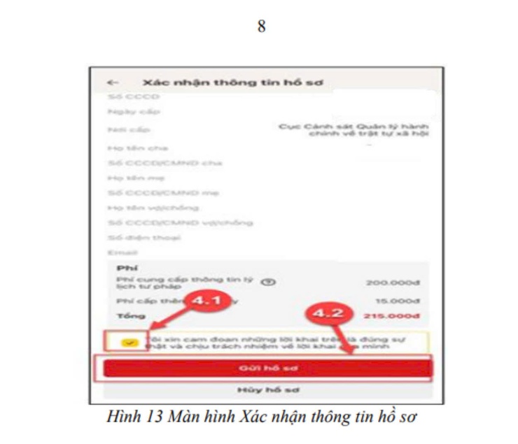 Hỗ trợ phí cung cấp thông tin lý lịch tư pháp khi công dân thực hiện yêu cầu Cấp Phiếu Lý lịch tư pháp trên ứng dụng VNeID- Ảnh 8.