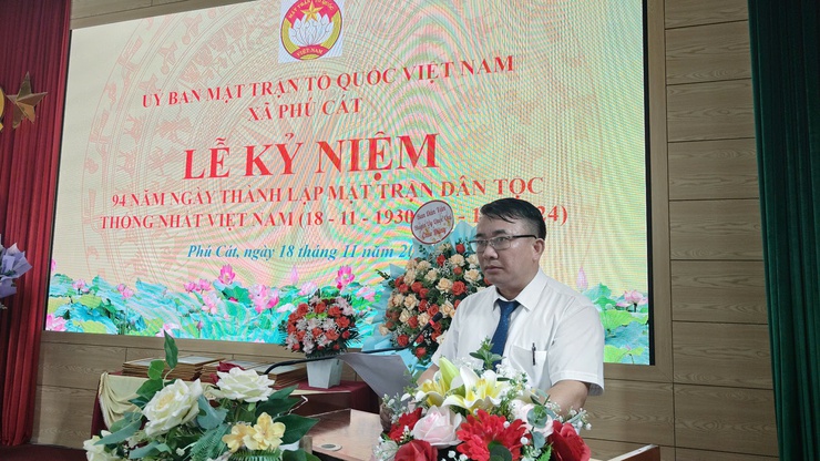 Uỷ ban Mặt trận TQ Việt Nam xã Phú Cát kỷ niệm 94 năm ngày thành lập Mặt trận dân tộc thống nhất Việt Nam (18/11/1930 - 18/11/2024)- Ảnh 8.