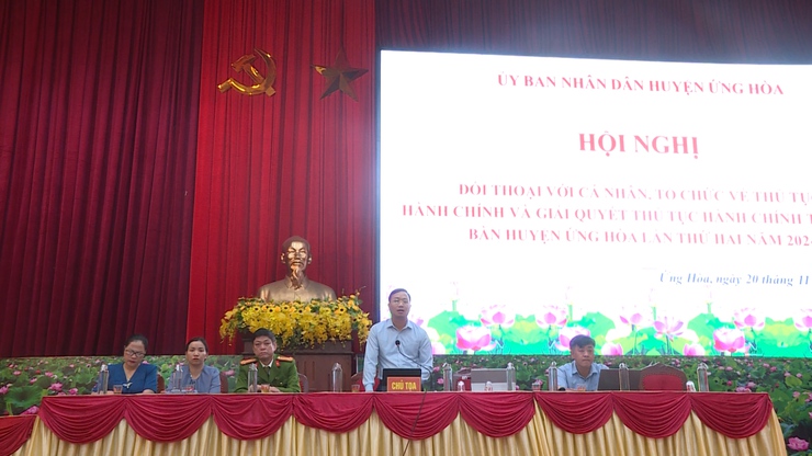 Hội nghị Đối thoại với cá nhân, tổ chức về TTHC và giải quyết TTHC trên địa bàn huyện Ứng Hoà lần thứ 2 năm 2024- Ảnh 1.