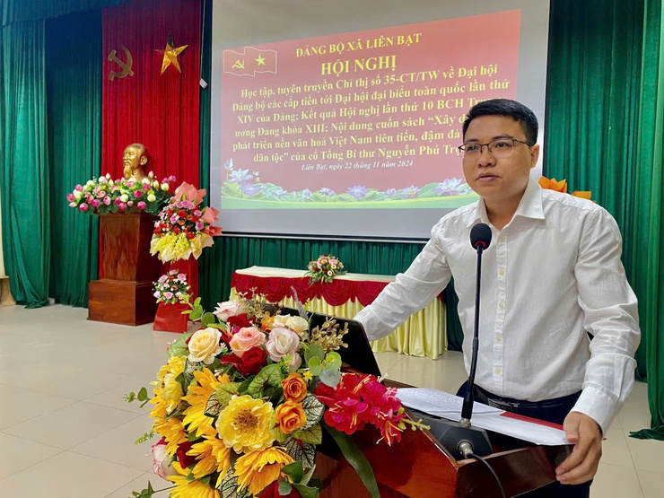 ĐẢNG UỶ XÃ LIÊN BẠT TỔ CHỨC HỘI NGHỊ HỌC TẬP, QUÁN TRIỆT, TUYÊN TRUYỀN CHỈ THỊ 35-CT/TW VỀ ĐẠI HỘI ĐẢNG CÁC CẤP, TIẾN TỚI ĐHĐB LẦN THỨ XIV CỦA ĐẢNG- Ảnh 1.