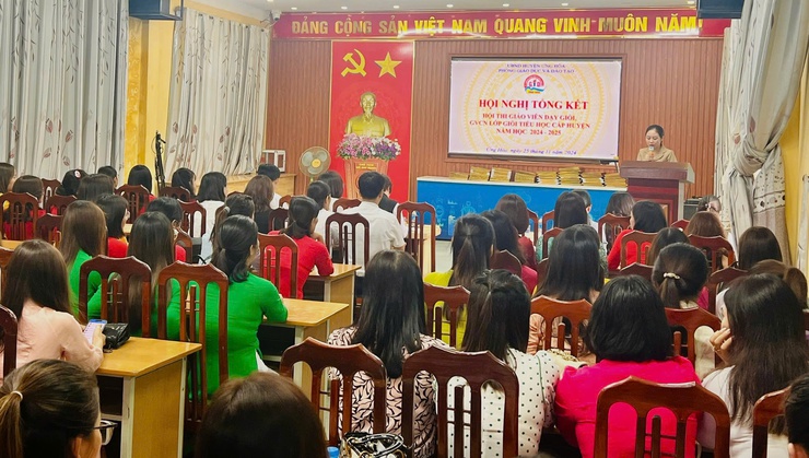 75 giáo viên đạt giải Nhất, Nhì, Ba tại Hội thi giáo viên dạy giỏi cấp huyện năm học 2024 - 2025.- Ảnh 3.