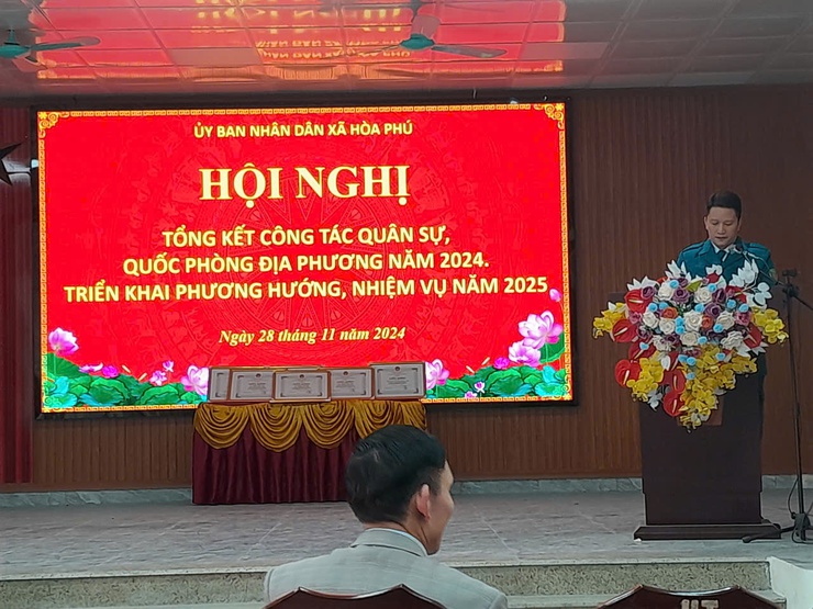 Xã Hòa Phú tổ chức tổng kết công tác Quân sự - Quốc phòng năm 2024, triển khai nhiệm vụ 2025- Ảnh 1.