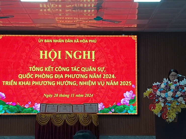 Xã Hòa Phú tổ chức tổng kết công tác Quân sự - Quốc phòng năm 2024, triển khai nhiệm vụ 2025- Ảnh 2.